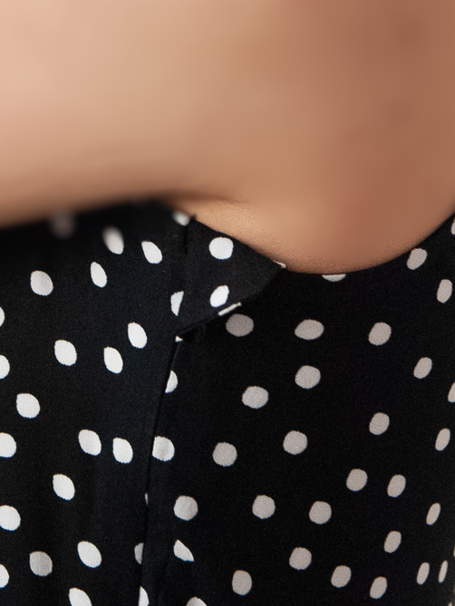 Tessa Dress in Black Dots
