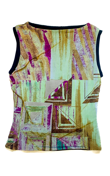 Lorelei Top in Abstract Green