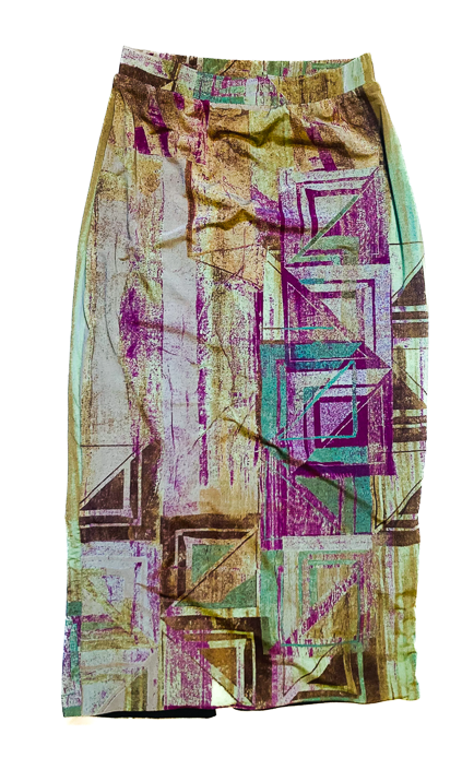 Lorelei Skirt in Abstract Green