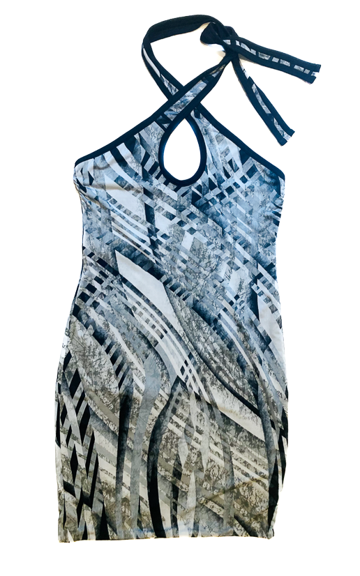 Sirena Mini-dress in Grey Marble