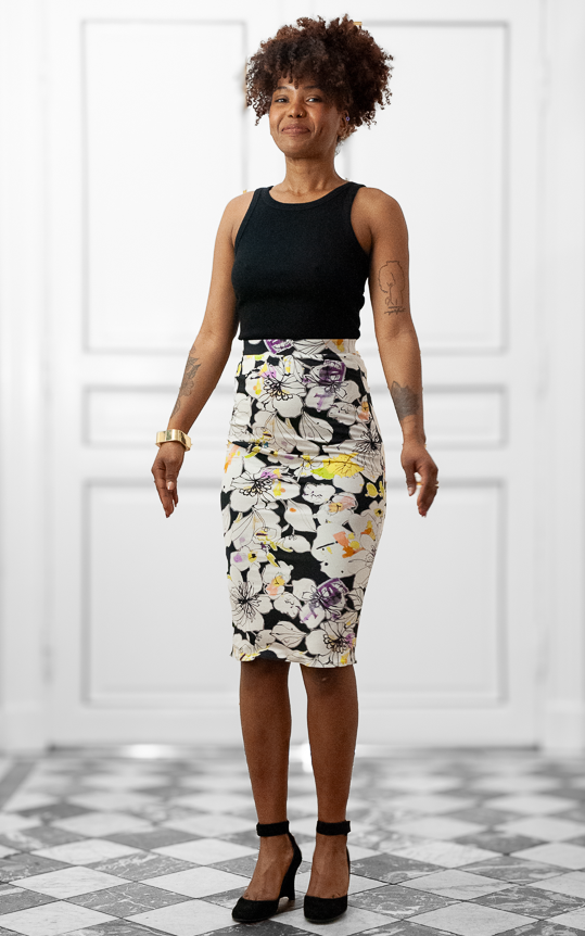 Lorelei Skirt in Crazy Flowers