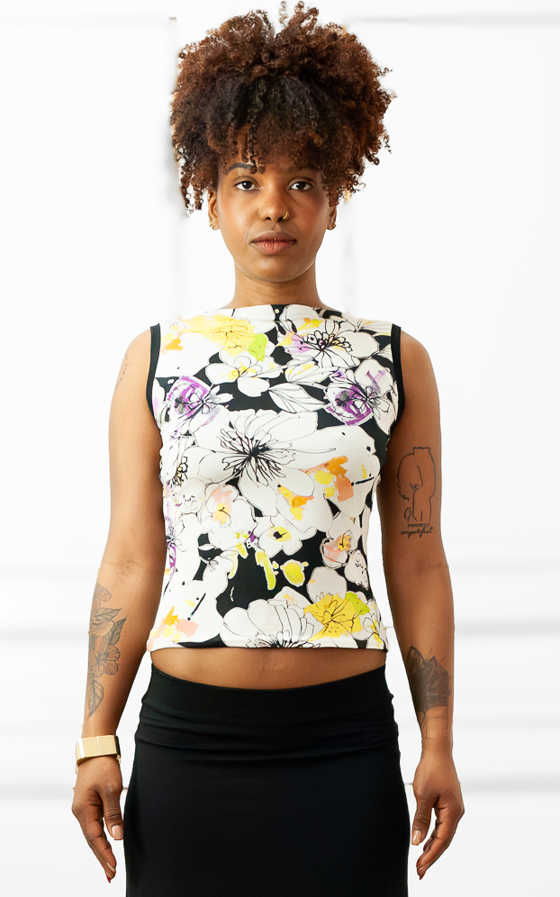 Lorelei Top in Crazy Flowers