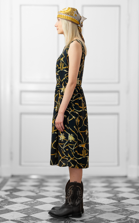 Tessa Dress in Midnight Tack