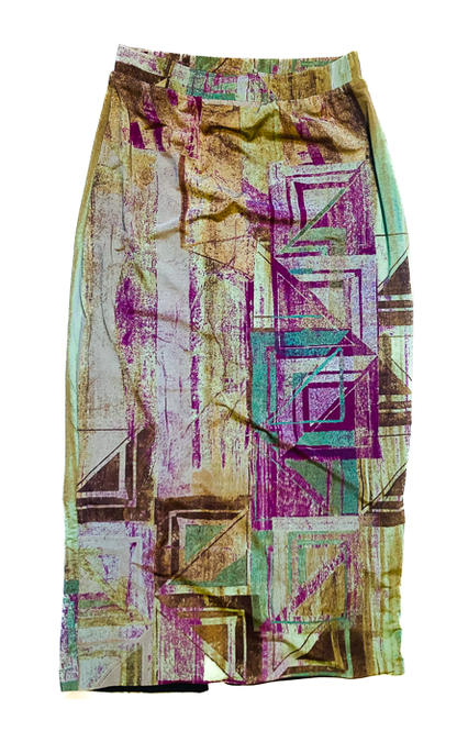 Lorelei Skirt in Abstract Green