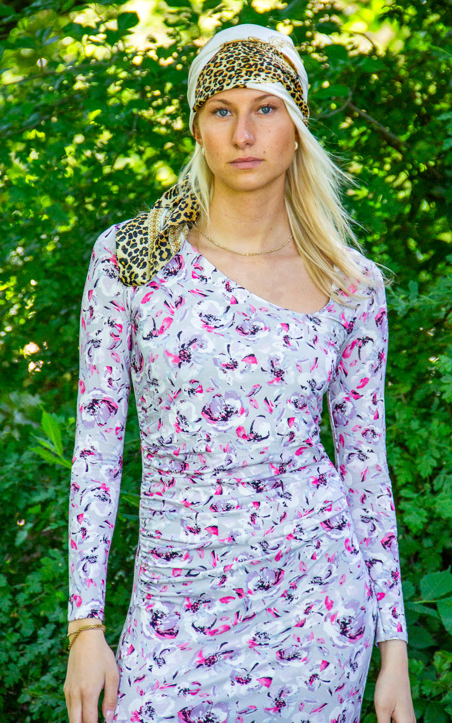 Halo dress in Rosy Haze