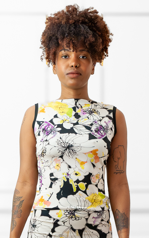 Lorelei Top in Crazy Flowers