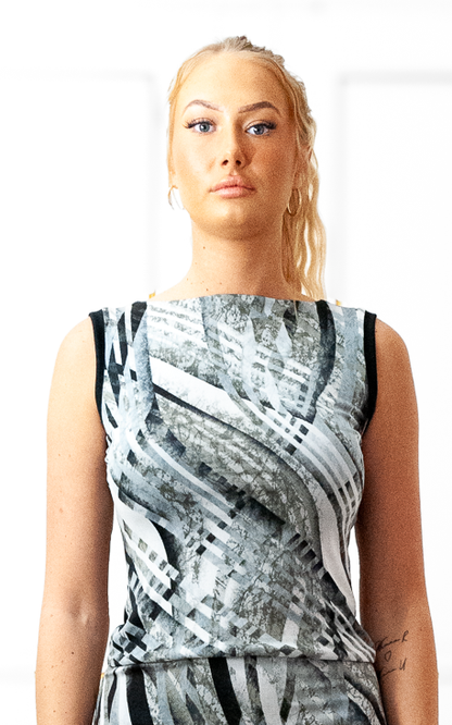 Lorelei Top in Grey Marble