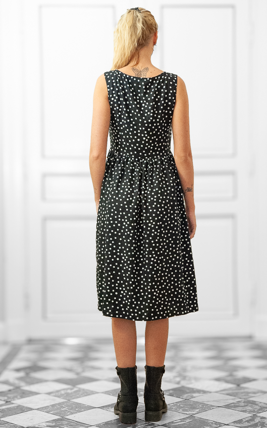Tessa Dress in Black Dots