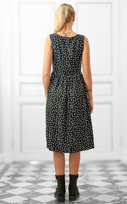 Tessa Dress in Black Dots