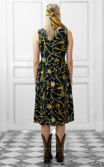 Tessa Dress in Midnight Tack