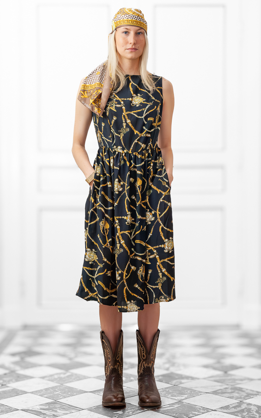 Tessa Dress in Midnight Tack